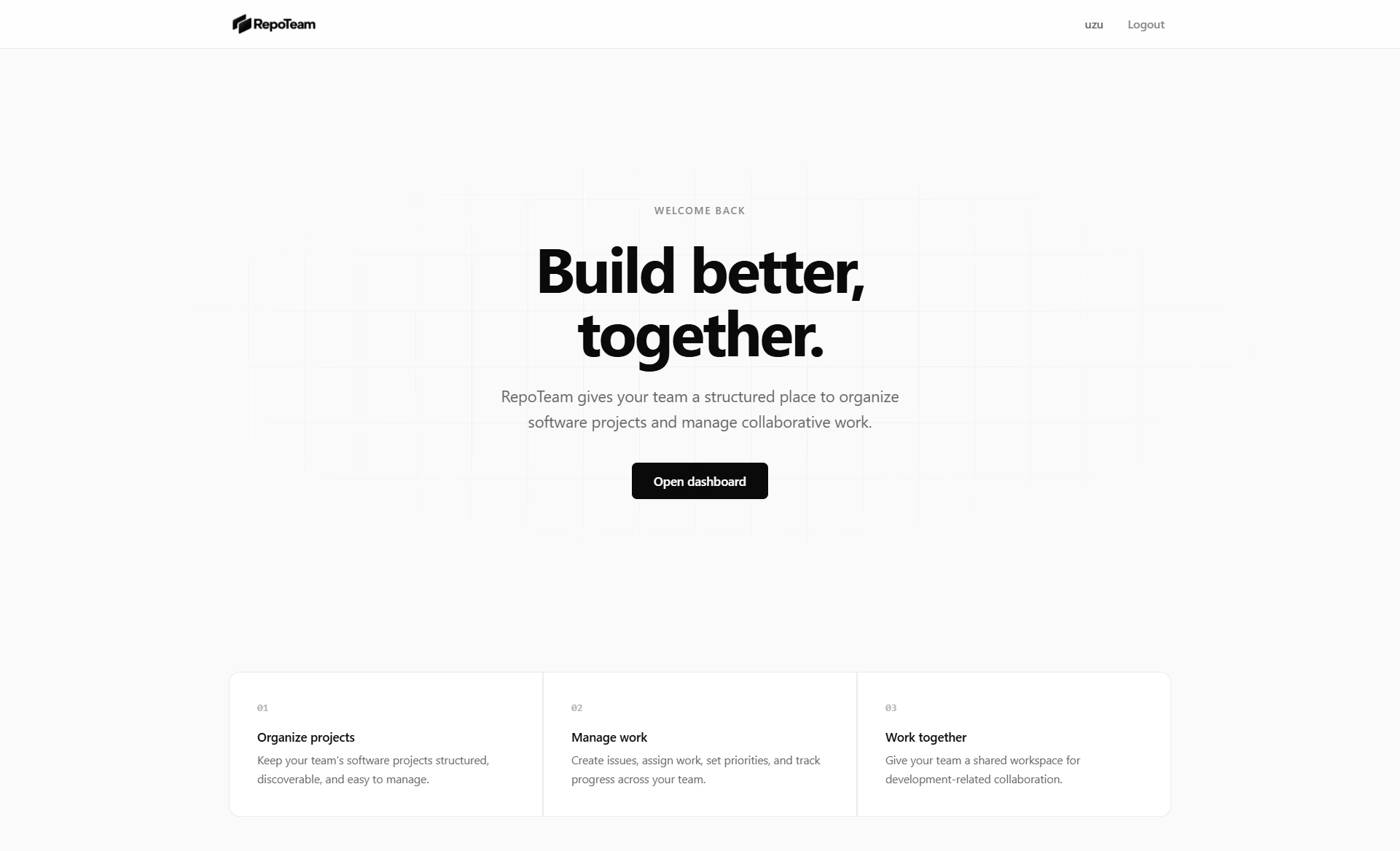 RepoTeam homepage